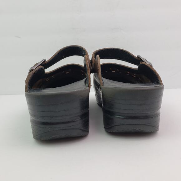 Dansko Merrie Womens Size Eu 38 US 7.5-8 Brown Leather Slip On Mule Clog Shoes - Picture 7 of 12